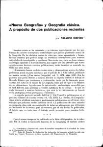cc Nueva Geografia* y Geografia clásica. A proposito de