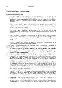 Administración De Las Comunicaciones