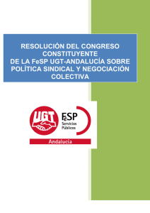 Resolución de FeSP UGT Andalucía sobre Política Sindical y