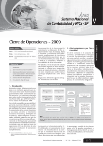 Cierre de Operaciones - 2009