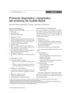 Protocolo diagnóstico y terapéutico del síndrome de Guillain