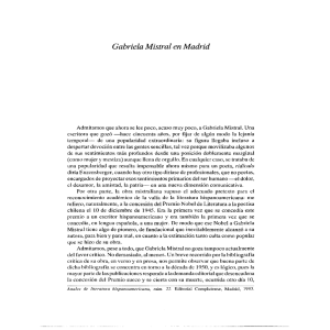 Gabriela Mistral en Madrid - Revistas Científicas Complutenses