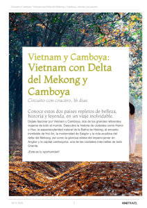 Vietnam con Delta del Mekong y Camboya