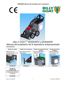 BILLY GOAT MV650SPH y MV600SPE Manual del propietario de la