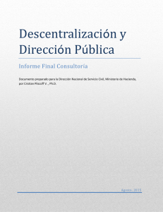 Descentralización y Dirección Pública