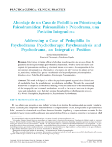 Abordaje de un Caso de Pedofilia en Psicoterapia Psicodramática