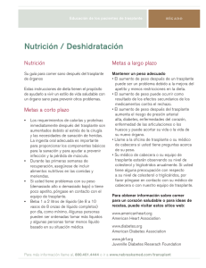 Nutrición / Deshidratación