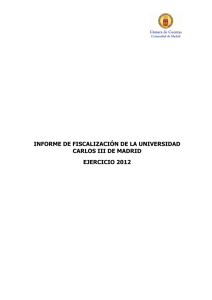 Informe de Fiscalización de la Universidad Carlos III. Ejercicio 2012.
