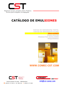 CST - COMEC= Catálogo de emulsiones