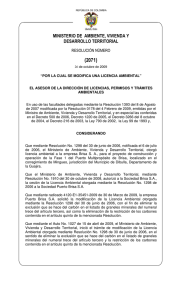 ministerio de ambiente, vivienda y desarrollo territorial