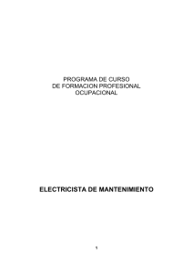ELECTRICISTA DE MANTENIMIENTO