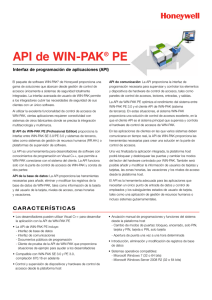API de WIN-PAK® PE