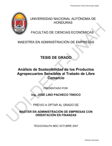 TESIS DE GRADO Análisis de Sostenibilidad de los Productos