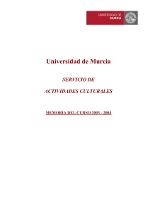Curso 2003-2004 - Universidad de Murcia