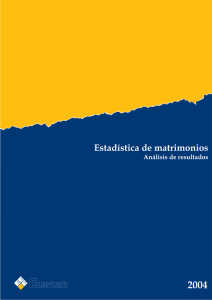 Estadística de los matrimonios 2004.