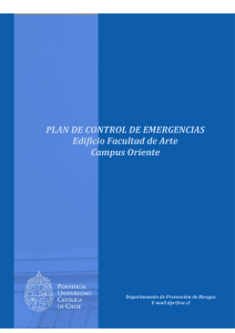 Plan de Control de Emergencia Edificio Facultad de Artes, Campus