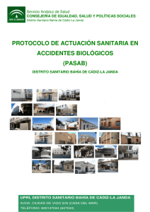 PROTOCOLO DE ACTUACIÓN SANITARIA EN ACCIDENTES