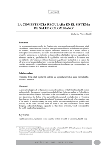 la competencia regulada en el sistema de salud colombiano