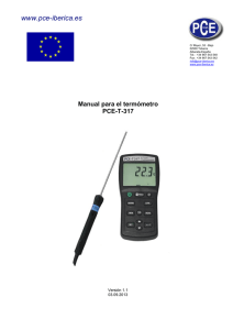 Manual para el termómetro PCE-T-317