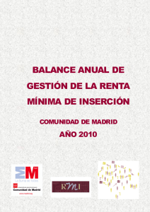 balance anual de gestión de la renta mínima de inserción