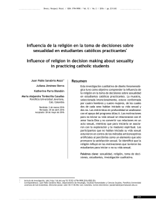 Influencia de la religión en la toma de decisiones sobre sexualidad