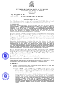 resolución rectoral nº -r-08 - Universidad Nacional Mayor de San