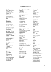 lista de participantes - Universidad Autónoma de Madrid
