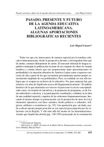 pasado, presente y futuro de la agenda educativa latinoamericana