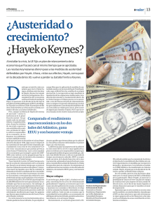 ¿Austeridad o crecimiento? ¿Hayek o Keynes?