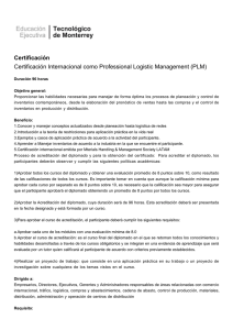 Certificación Certificación Internacional como Professional Logistic