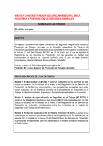 MÁSTER UNIVERSITARIO EN SEGURIDAD INTEGRAL EN LA