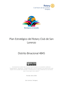 Plan Estratégico del Rotary Club de San Lorenzo Distrito Binacional