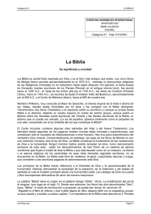 La Biblia - Christian Assemblies International