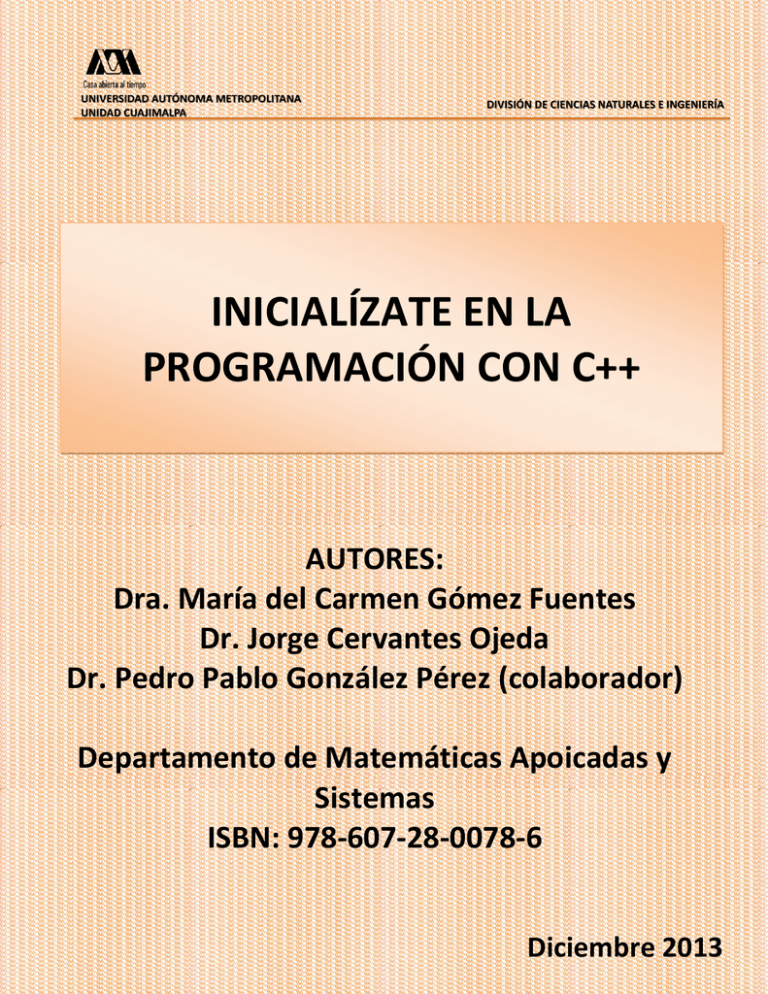 Inicialízate en la Programación con C++