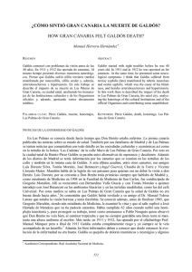 ¿ CÓMO SINTIÓ GRAN CANARIA LA MUERTE DE GALDÓS?/HOW