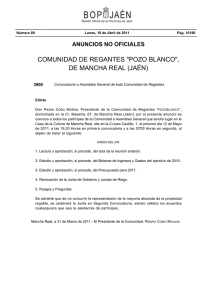 COMUNIDAD DE REGANTES "POZO BLANCO", DE