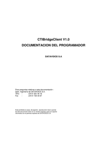 CTIBridgeClient V1.0 DOCUMENTACION DEL