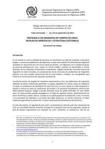 Documento de trabajo - International Organization for Migration
