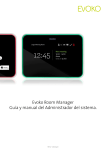 Evoko Room Manager Guía y manual del Administrador del sistema.
