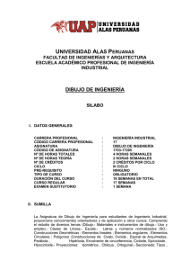 UNIVERSIDAD ALAS PERUANAS DIBUJO DE INGENIERÍA