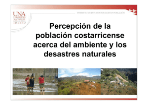 Percepción de la población costarricense acerca del ambiente y los