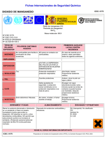 Fichas Internacionales de Seguridad Química DIOXIDO DE