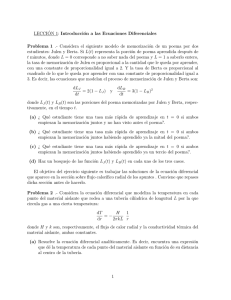 LECCI´ON 1: Introducción a las Ecuaciones Diferenciales Problema