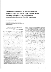 Estudios randomizados en revascularizacion miocardica: CABRI