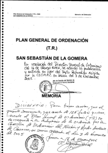 Memoria del Plan General de Ordenación de San Sebastián de La