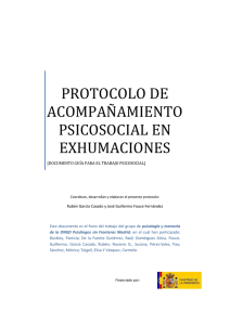 Protocolo de acompañamiento psicosocial en exhumaciones
