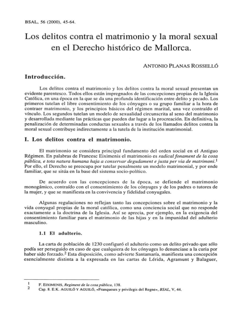 Los Delitos Contra El Matrimonio Y La Moral Sexual En El Derecho 6418