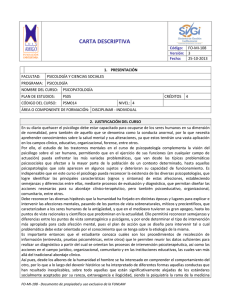 carta descriptiva - Fundación Universitaria Luis Amigó