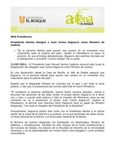Web Presidencia Presidente Santos designó a Juan Carlos