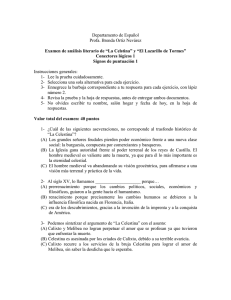 Examen análisis La Celestina, El Lazarillo, conectores lógicos y